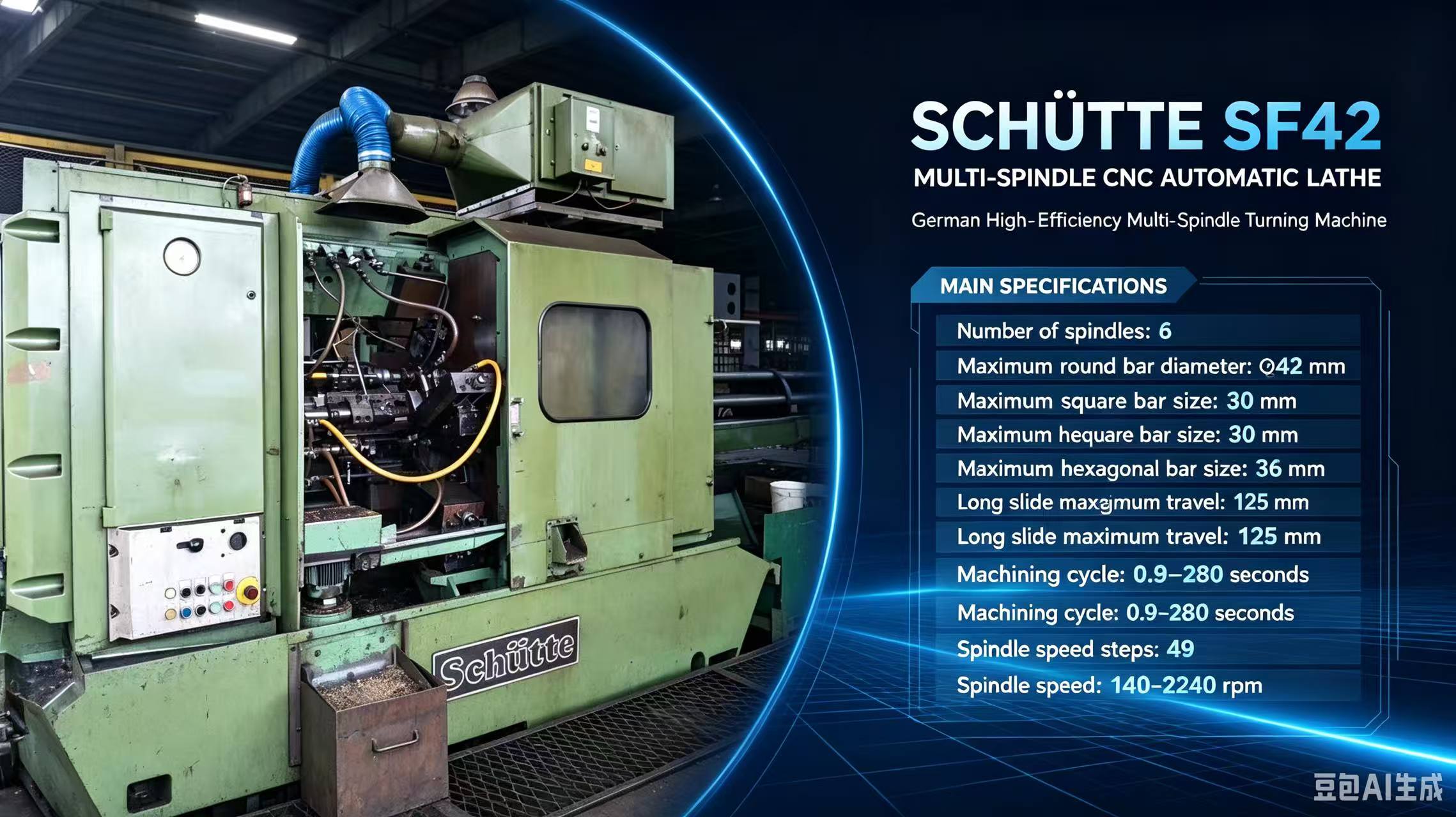 Schutte SF42 CNC turning lathe