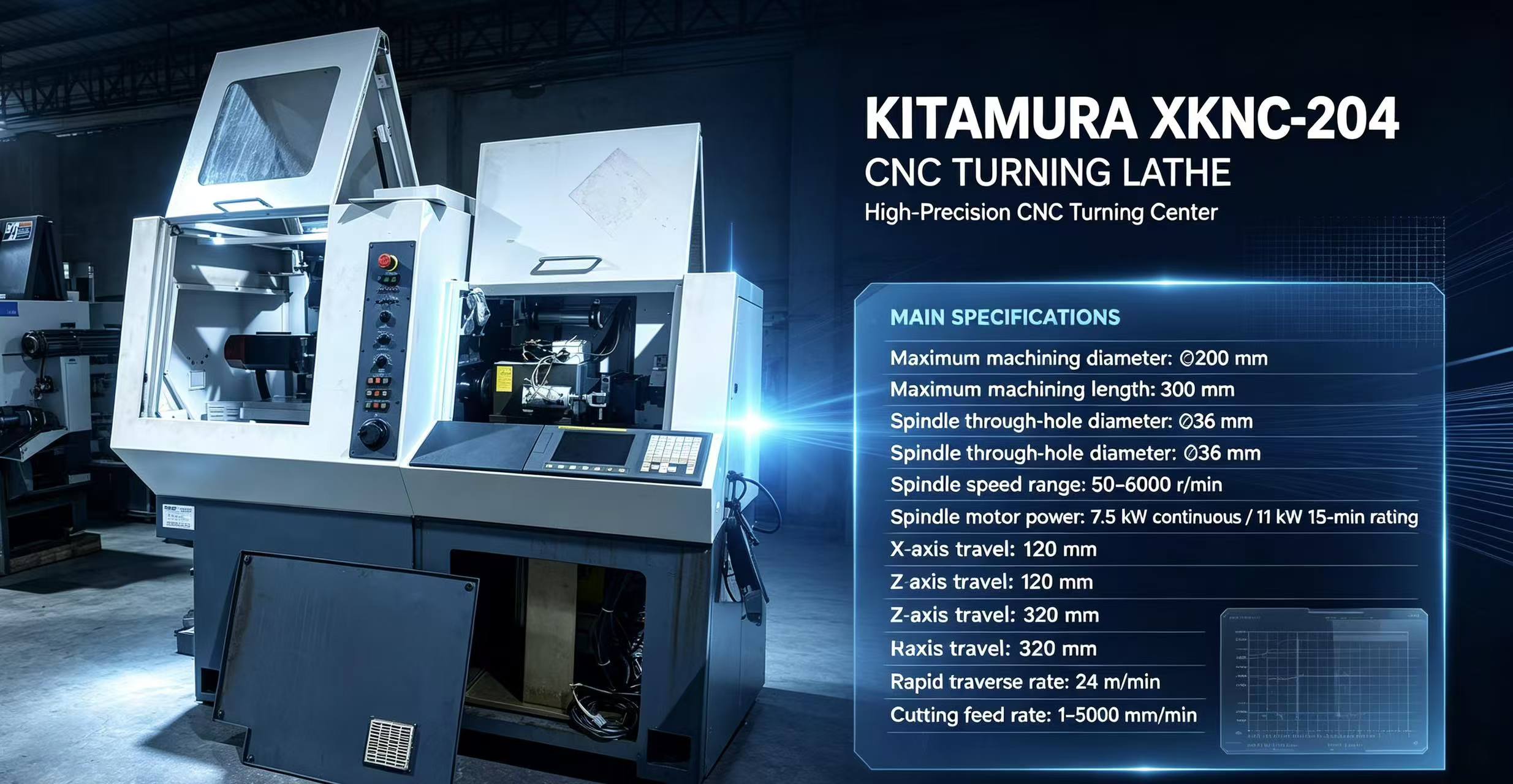 KITAMURA XKNC-204 CNC turning lathe