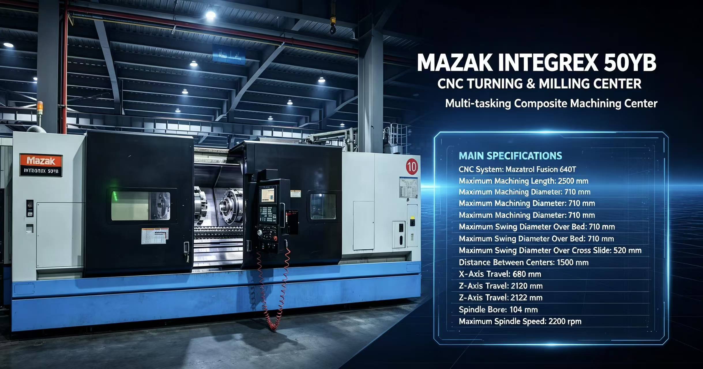 MAZAK INTEGREX 50YB CNC turning lathe