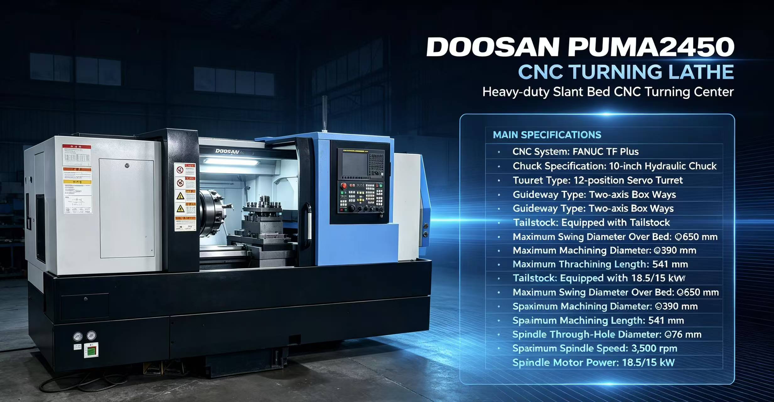 DOOSAN PUMA2450 CNC turning lathe